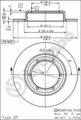 Brake Disc (08.3030.10)