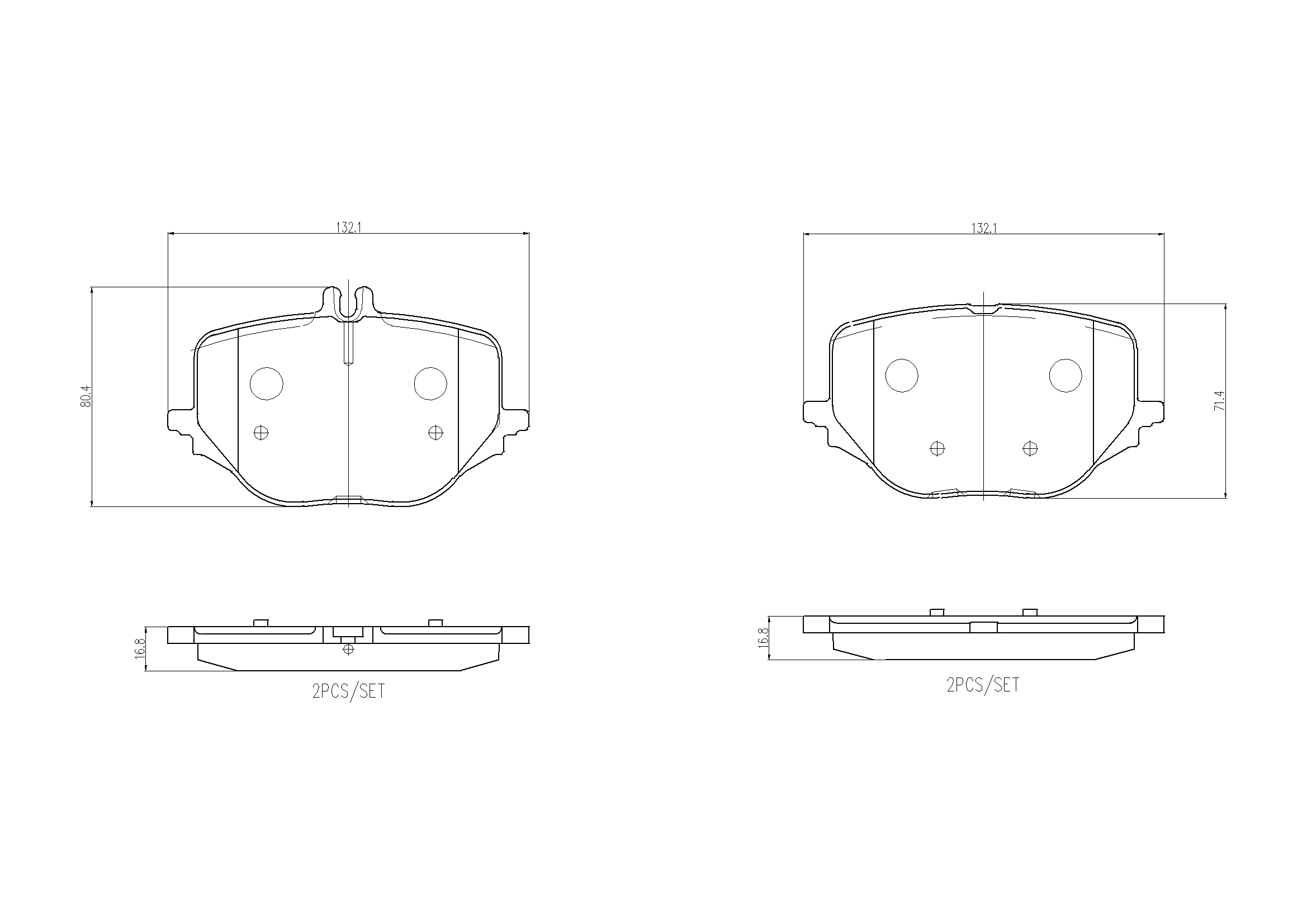 Brake Pad Set, disc brake (P50170N)