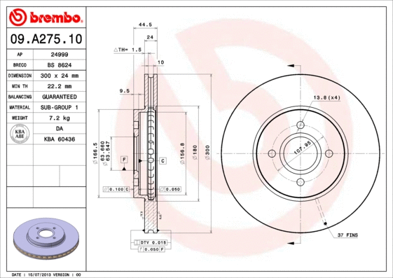 Brake Disc (09.A275.10)