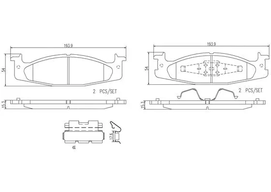 Brake Pad Set, disc brake (P24098N)