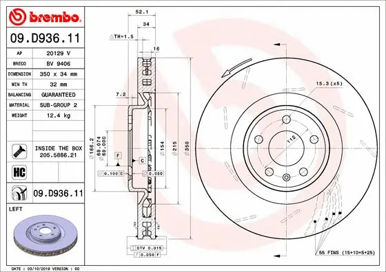 Brake Disc (09.D936.11)
