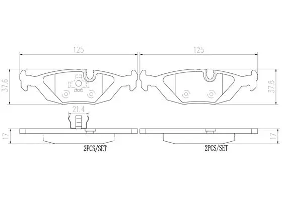 Brake Pad Set, disc brake (P06009N)