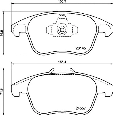 Brake Pad Set, disc brake (P 61 136)