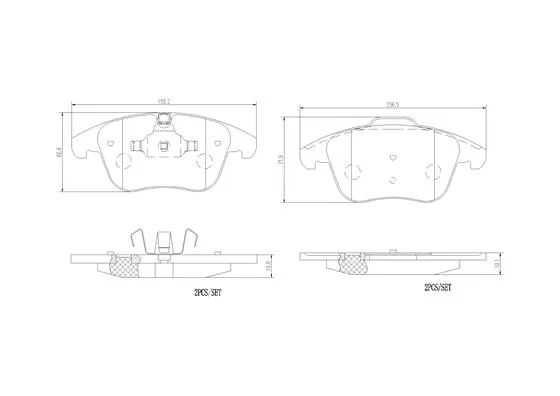 Brake Pad Set, disc brake (P36030N)