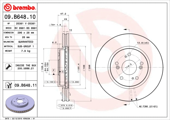 Brake Disc (09.B648.10)