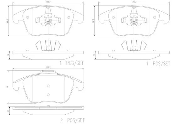 Brake Pad Set, disc brake (P24211N)