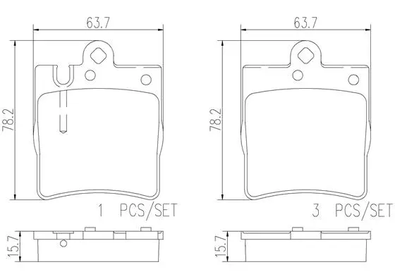 Brake Pad Set, disc brake (P50033N)