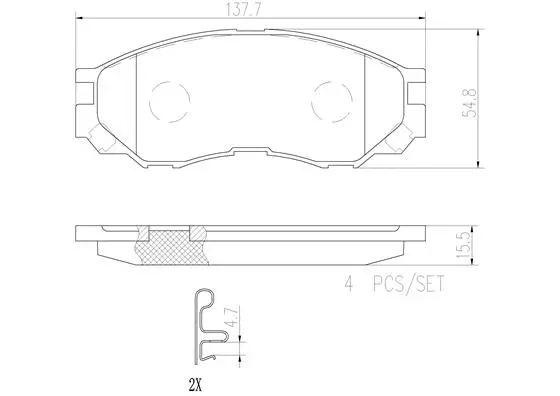 Brake Pad Set, disc brake (P54020N)