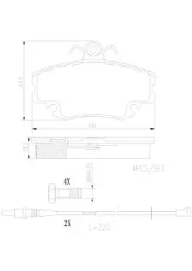 Brake Pad Set, disc brake (P68008N)