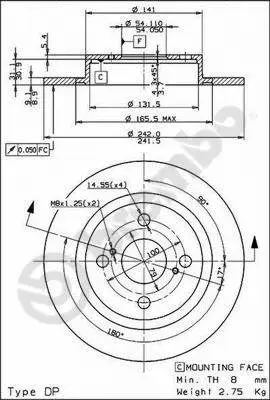 Brake Disc (08.9180.10)