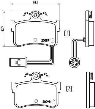 Brake Pad Set, disc brake (P 28 015)