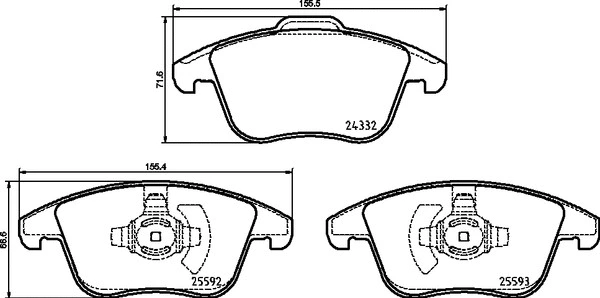 Brake Pad Set, disc brake (P 24 211)