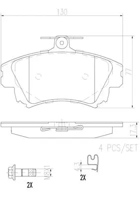 Brake Pad Set, disc brake (P86017N)