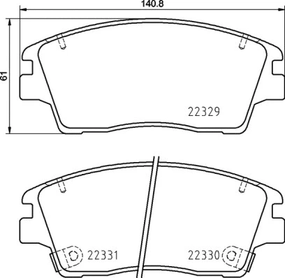 Brake Pad Set, disc brake (P 30 096)