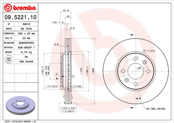 Brake Disc (09.5221.10)