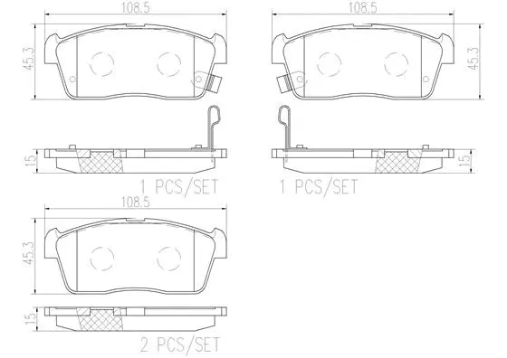 Brake Pad Set, disc brake (P79012N)