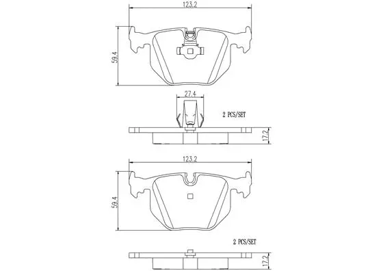 Brake Pad Set, disc brake (P06044N)