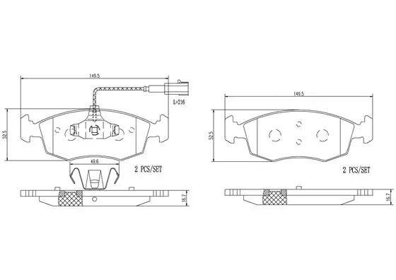 Brake Pad Set, disc brake (P23138N)