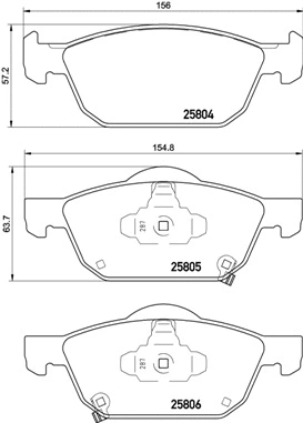 Brake Pad Set, disc brake (P 28 076)