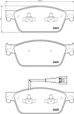 Brake Pad Set, disc brake (P 85 141)