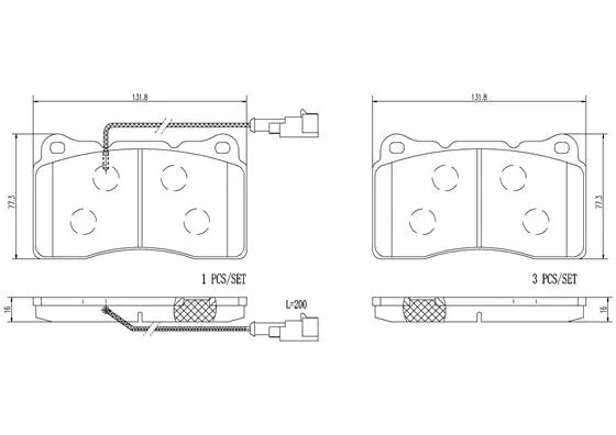 Brake Pad Set, disc brake (P23115N)