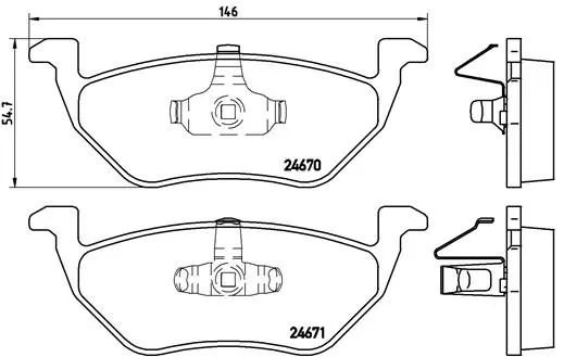 Brake Pad Set, disc brake (P 24 085)