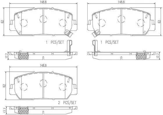 Brake Pad Set, disc brake (P28084N)