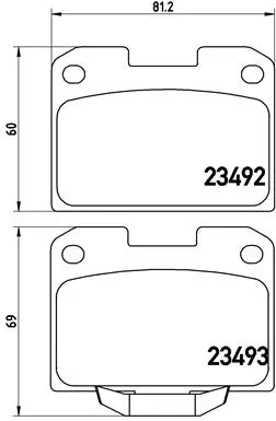 Brake Pad Set, disc brake (P 54 048)