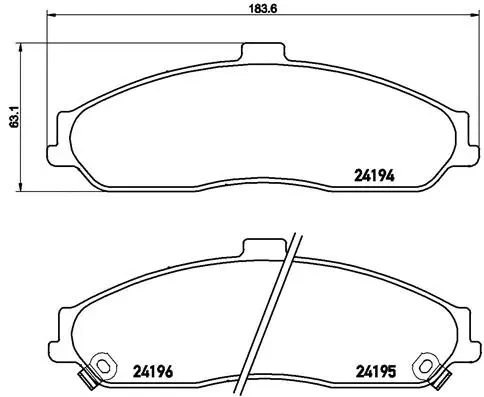 Brake Pad Set, disc brake (P 10 052)