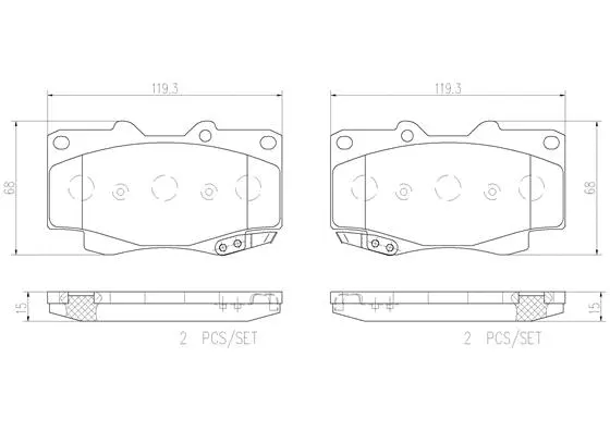 Brake Pad Set, disc brake (P83069N)