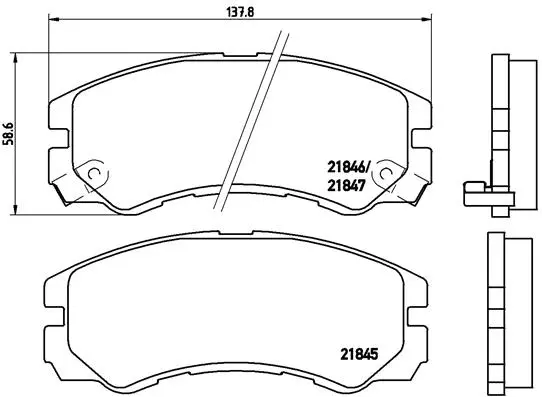 Brake Pad Set, disc brake (P 59 020)