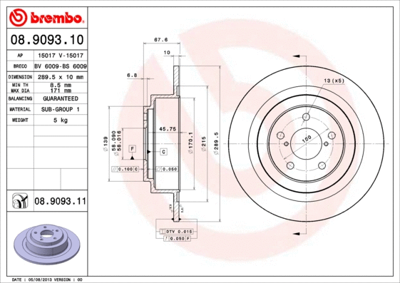Brake Disc (08.9093.10)