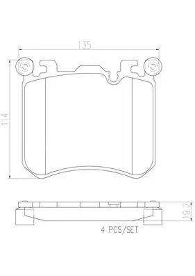 Brake Pad Set, disc brake (P06077N)