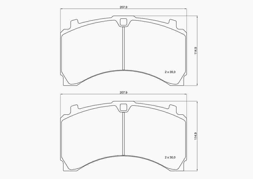 Brake Pad Set, disc brake (P B4 004)
