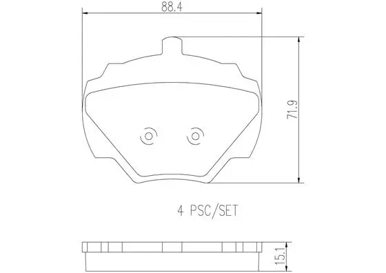 Brake Pad Set, disc brake (P44001N)
