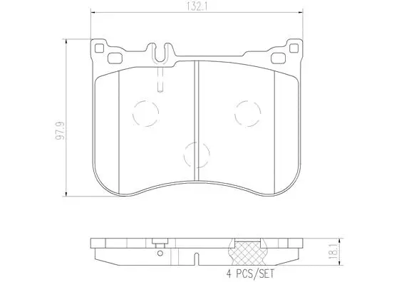 Brake Pad Set, disc brake (P50095N)
