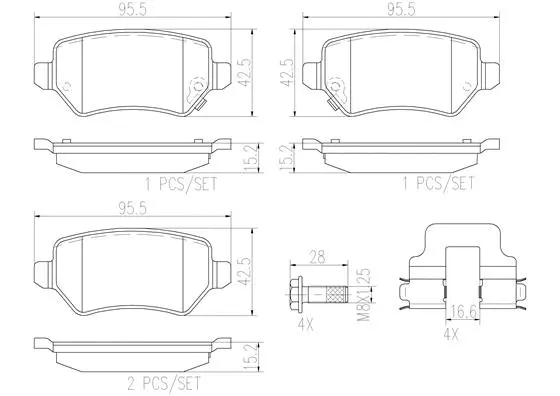 Brake Pad Set, disc brake (P59038N)
