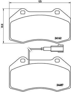 Brake Pad Set, disc brake (P 23 117)