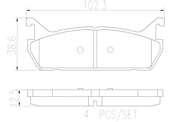 Brake Pad Set, disc brake (P49015N)