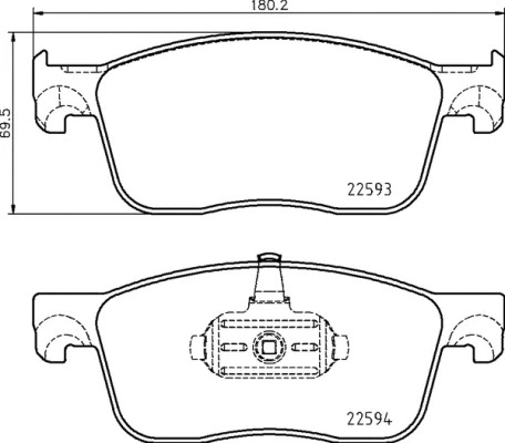Brake Pad Set, disc brake (P 61 134)