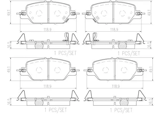 Brake Pad Set, disc brake (P 28 097)
