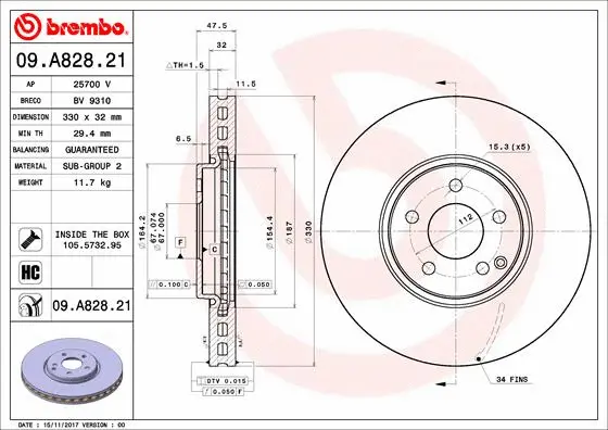 Brake Disc (09.A828.21)