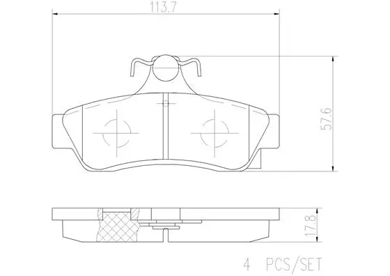 Brake Pad Set, disc brake (P99015N)