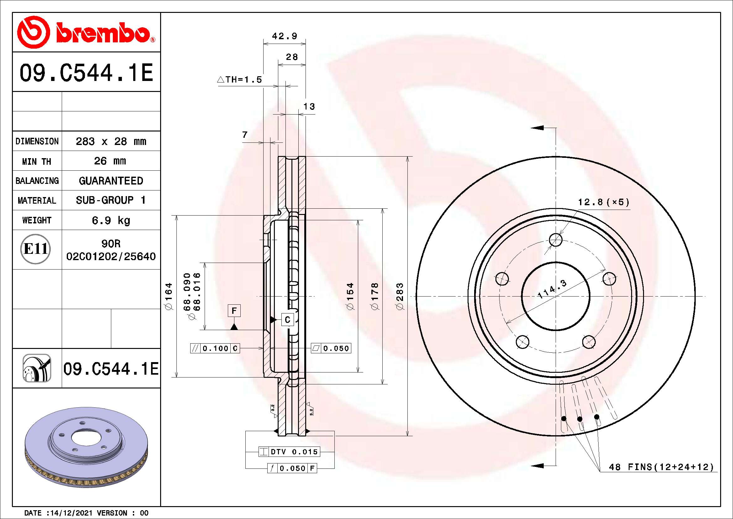 Brake Disc (09.C544.1E)