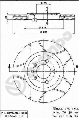 Brake Disc (09.5570.75)