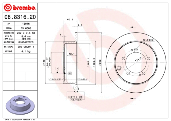Brake Disc (08.8316.20)