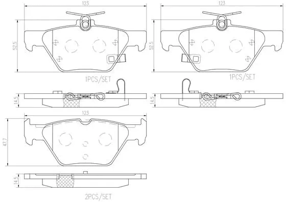 Brake Pad Set, disc brake (P78026N)