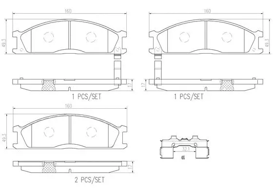 Brake Pad Set, disc brake (P56093N)