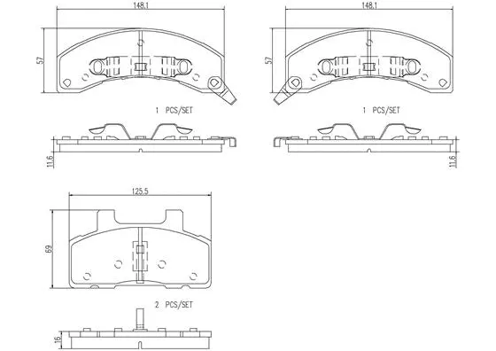 Brake Pad Set, disc brake (P10037N)