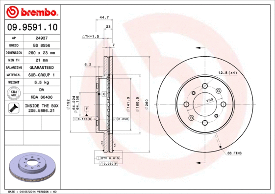 Brake Disc (09.9591.10)